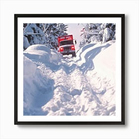 Snowy Road 1 Art Print