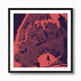 New York in Purple/Night Art Print