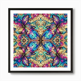 Psychedelic Seamless Pattern Art Print