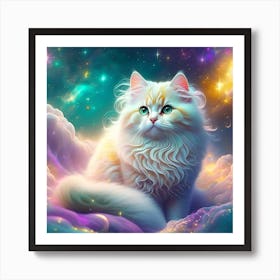 Cat In The Clouds Art Print