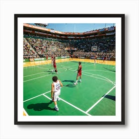 Ball Basketball Game Court People Championship Basketball Court Basket Player Sport Play (15) Art Print