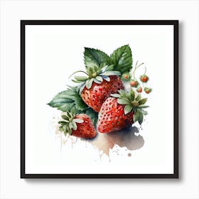 Fresas Upscaled X4 Art Print