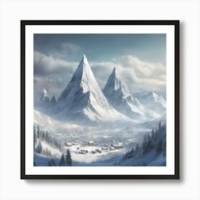 Snowy Mountains Art Print