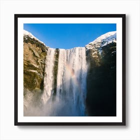 Iceland Waterfall Of Skogafoss Art Print