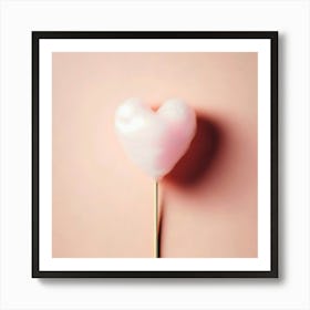 Heart Shaped Cotton Candy Art Print