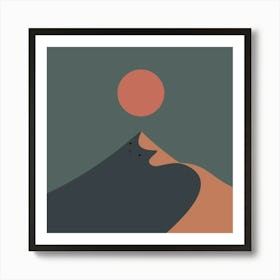 Sunset Over The Desert Art Print