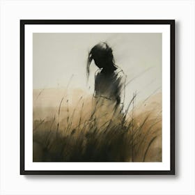 'The Girl In The Grass' Art Print