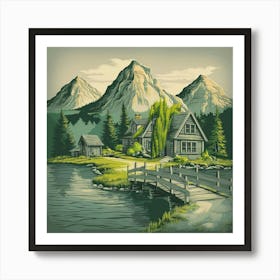 House By The Lake 1 Art Print