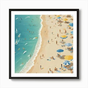 Beach - Beach Stock Videos & Royalty-Free Footage 2 Art Print