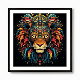 Lion Head 9 Art Print