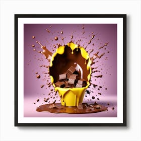 Splash chocolate 4 Art Print