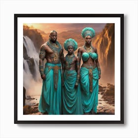 King And His Family Art Print
