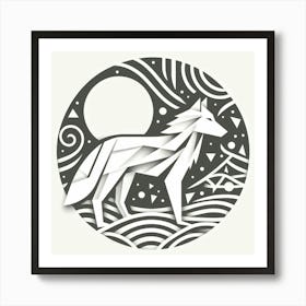 Minimalism, Wolf 4 Art Print