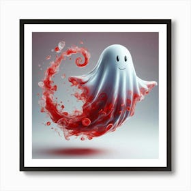 Ghost In Blood 3 Art Print