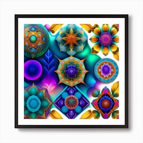 Psychedelic Mandala Art Print