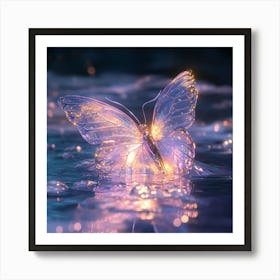 Crystal Butterfly Wall Print Art Print