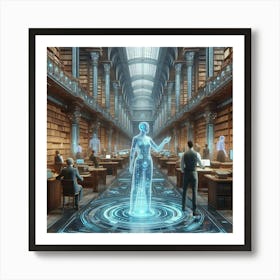 Library Of The Future 3 Art Print