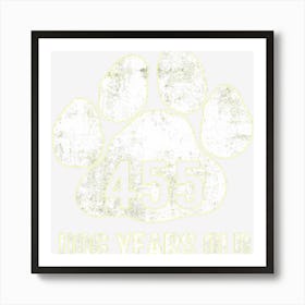 Funny Dog Years Old Vintage 65th Birthday Gag Gift Art Print