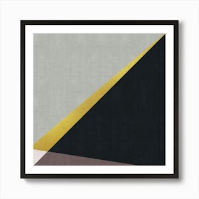 Modern geometry with gold 2 Art Print