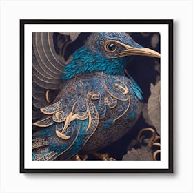 Blue Bird Art Print