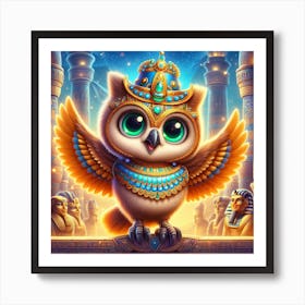 Egyptian Owl 1 Art Print