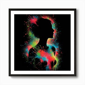 Silhouette Of A Woman 2 Art Print