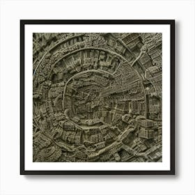 City In A Circle Art Print