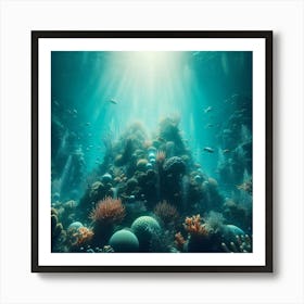 Underwater Coral Reef Affiche