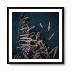 Dramatic Leaves Square Art Print