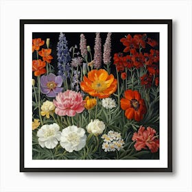 Garden Of Flowers Art 1 Art Print