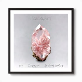 Rose Quartz Crystal Art Print