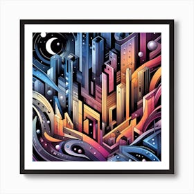 Abstract Cityscape 3 Art Print