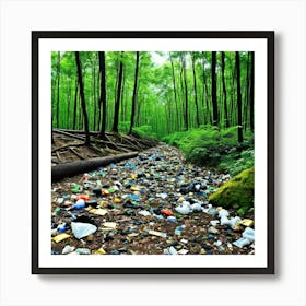 Trash In The Forest 9 Art Print