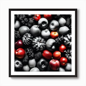 Black And White Fruit 3 Art Print