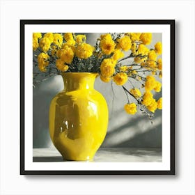 Yellow Vase living room art print Art Print