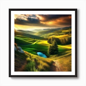 Sunset In The Countryside 16 Art Print