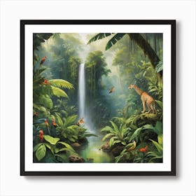 Giraffes In The Jungle Art Print Paintings Art Print