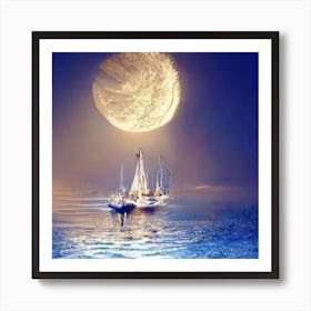 Full Moon In The Sky Art Print