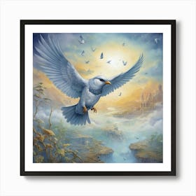 Silent Wings A Bird S Journey Art Print Art Print