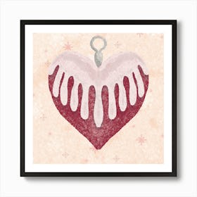 Christmas Heart Ornament Art Print