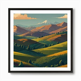 Landscape Painting 9 Art Print