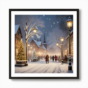 Christmas Village Art Print