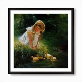 Little Ducklings Art Print