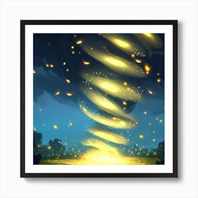 Tornado In The Sky Art Print