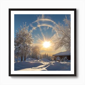 Snowy Landscape Art Print