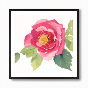 Wild Rose Painted In Watercolor 0 1 Art Print