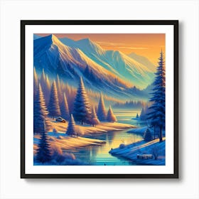 Winter Landscape 10 Art Print