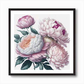 Peonies myluckycharm Art Print