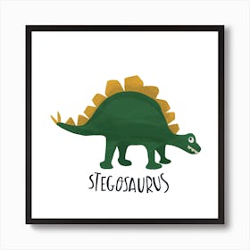 Stegosaurus Square Art Print