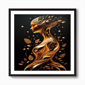 Golden Woman Art Print